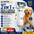Antes y después - Secador y Cepillo 2 en 1 para mascotas DistriCol